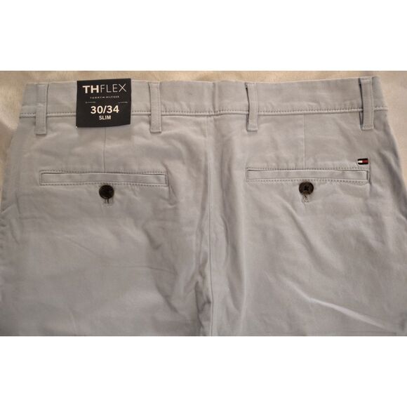 NWT Tommy Hilfiger THFlex Tommy Straight Chino Size 30x34 Breezy Blue 78JA567 - Picture 5 of 14